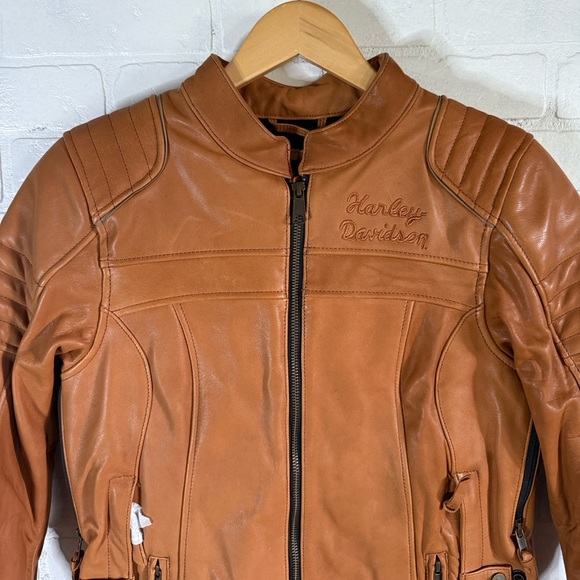 Harley Davidson Pursuit Triple Vent System 100% Leather Jacket Size Small NWT - Picture 11 of 17